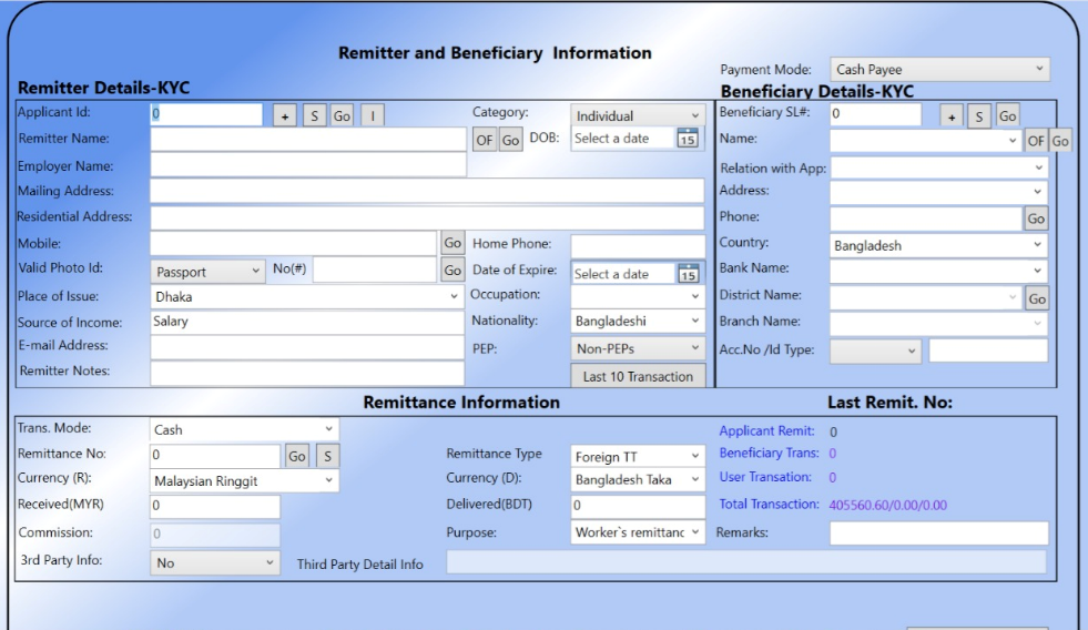 Remittance Management System